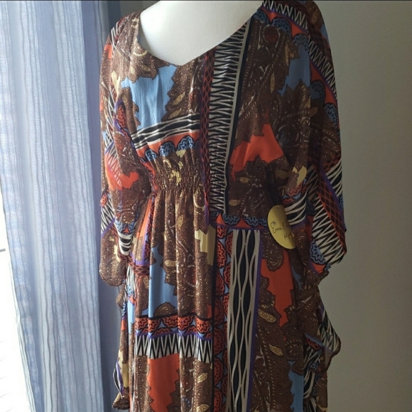 Grecian Style Dolman Sleeve Dress - Picture 2 of 5